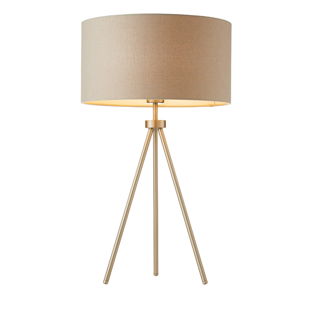 Marilla Nickel Tripod Table Lamp Lighting 
