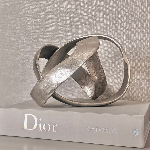 Marteli Decorative Silver Knot Sculpture Accessories 