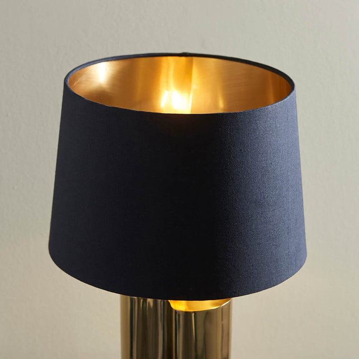 Maurea Gold Table Lamp with Black Shade Lighting 