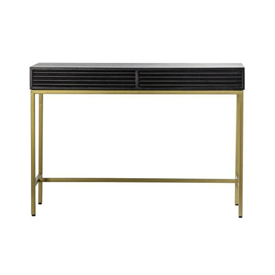 Mayfield Black & Gold Premium Rippled Console Table Console Table 