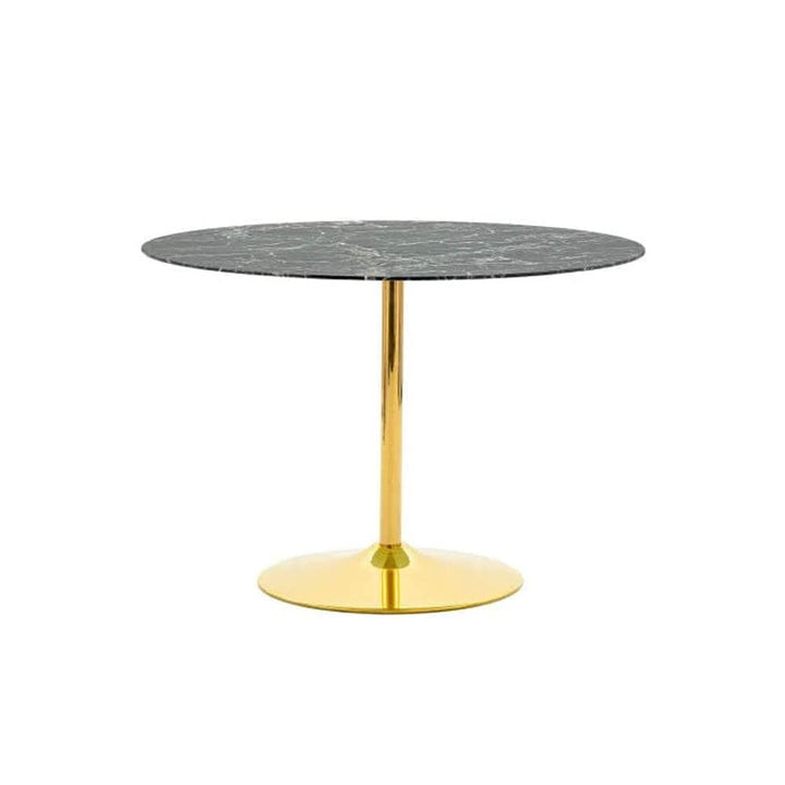 Mitcham Gold Dining Table with Black Marble Top Table 