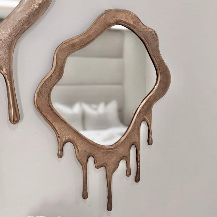 Molten Gold Drip Large Abstract Mirror Mirror 