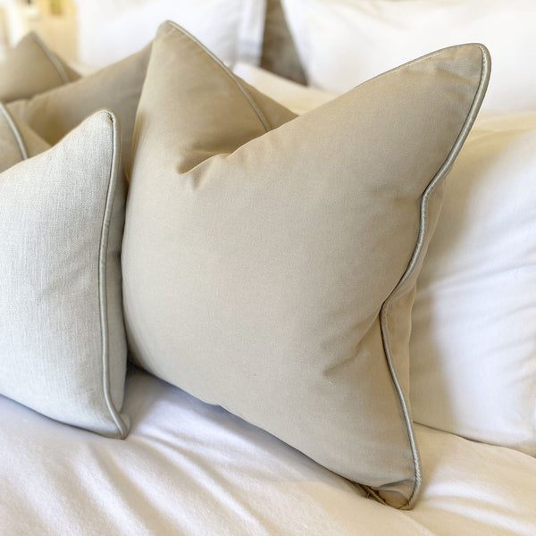 Monterey Taupe Linen Cushion - 50 x 50cm Cushion 