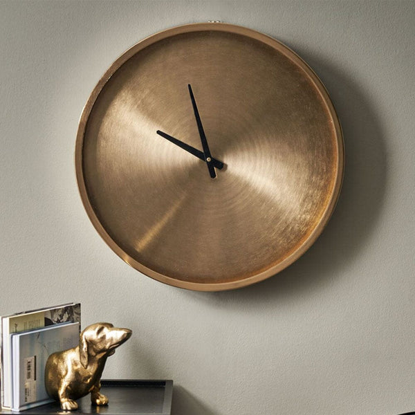 Morston Brushed Gold Round Wall Clock Accessories 