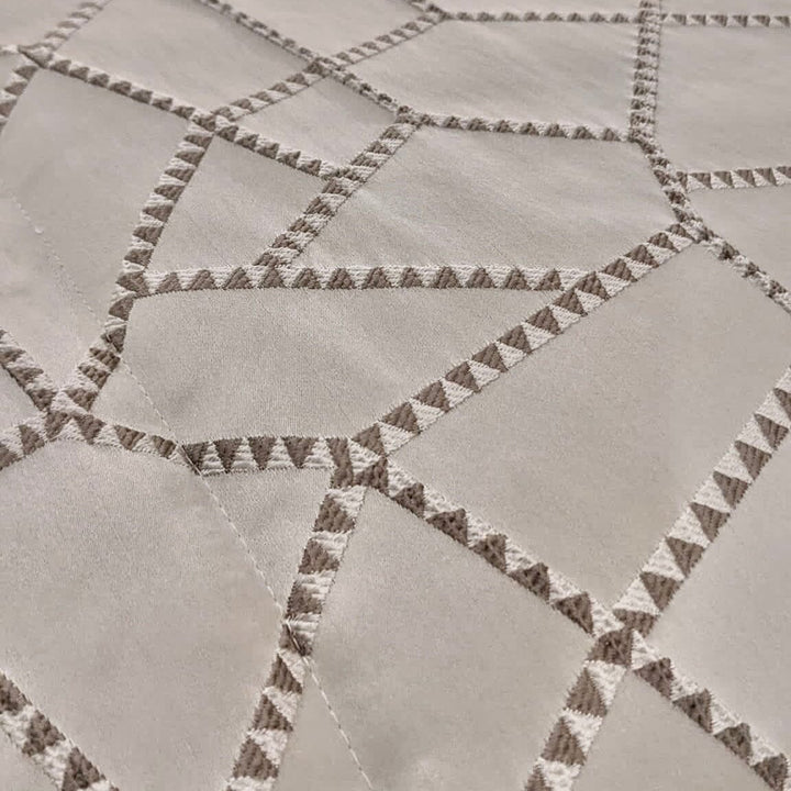Mosaic Putty Geometric Luxury Bed Runner - 280cm Bedding 