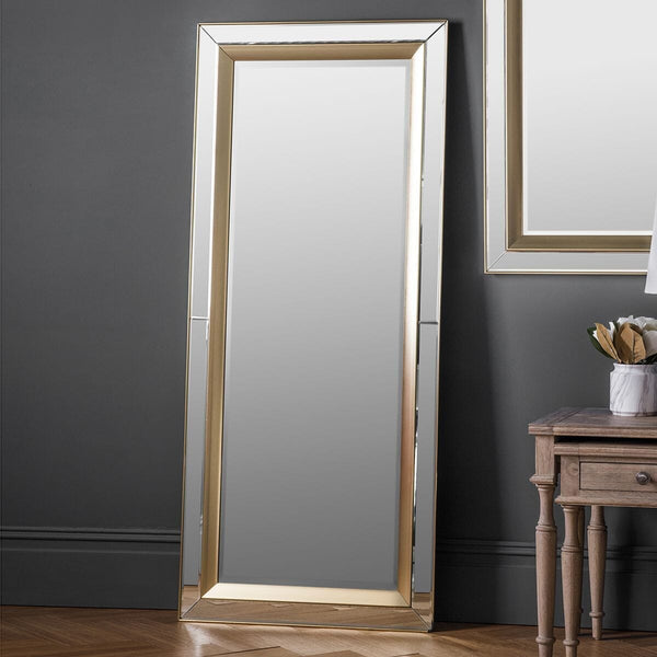 Motif Large Gold Rectangular Mirror - 158cm Mirror 