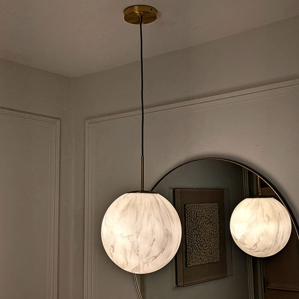 Murano Large Gold & Marble Pendant Ceiling Light Lighting 