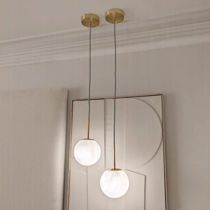 Murano Small Gold & Marble Pendant Ceiling Light Lighting 