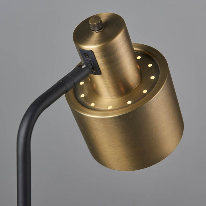 Newton Brass & Black Task Table Lamp Lighting 