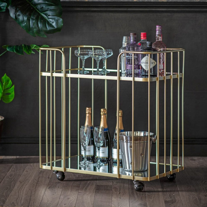 Neyland Gold Drinks Trolley Furniture 