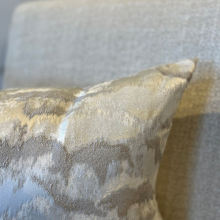 Nimbus Silver & Grey Marble Cushion - 35cm x 50cm Cushion 