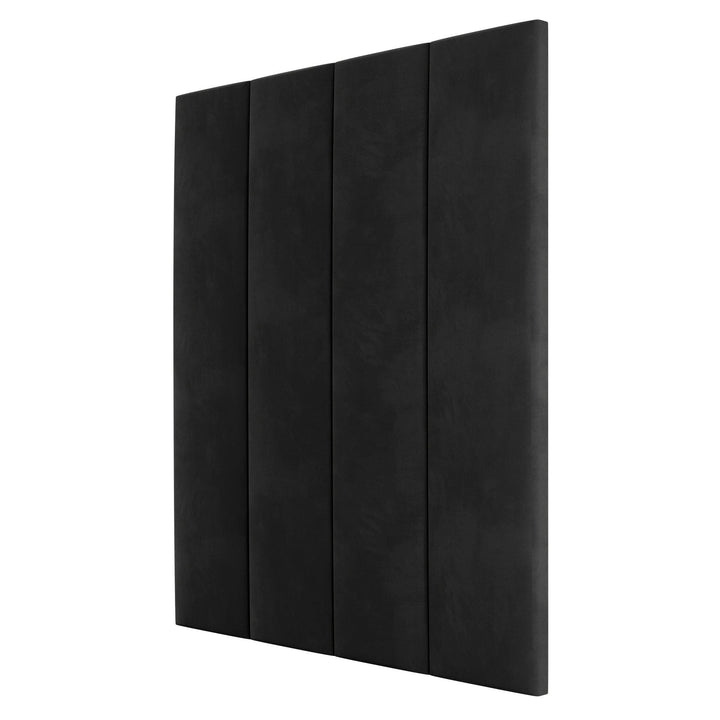 Noir Black Velvet Individual Wall Mounted Headboard Panel - 45cm Headboard 
