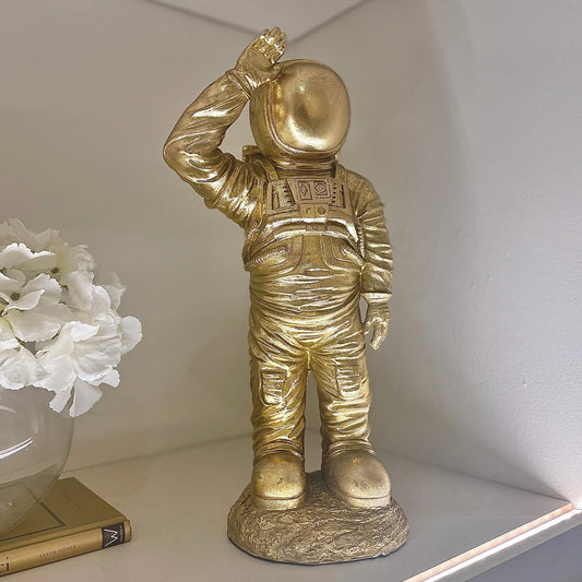 Nouveau Gold Standing Astronaut Ornament Accessories 