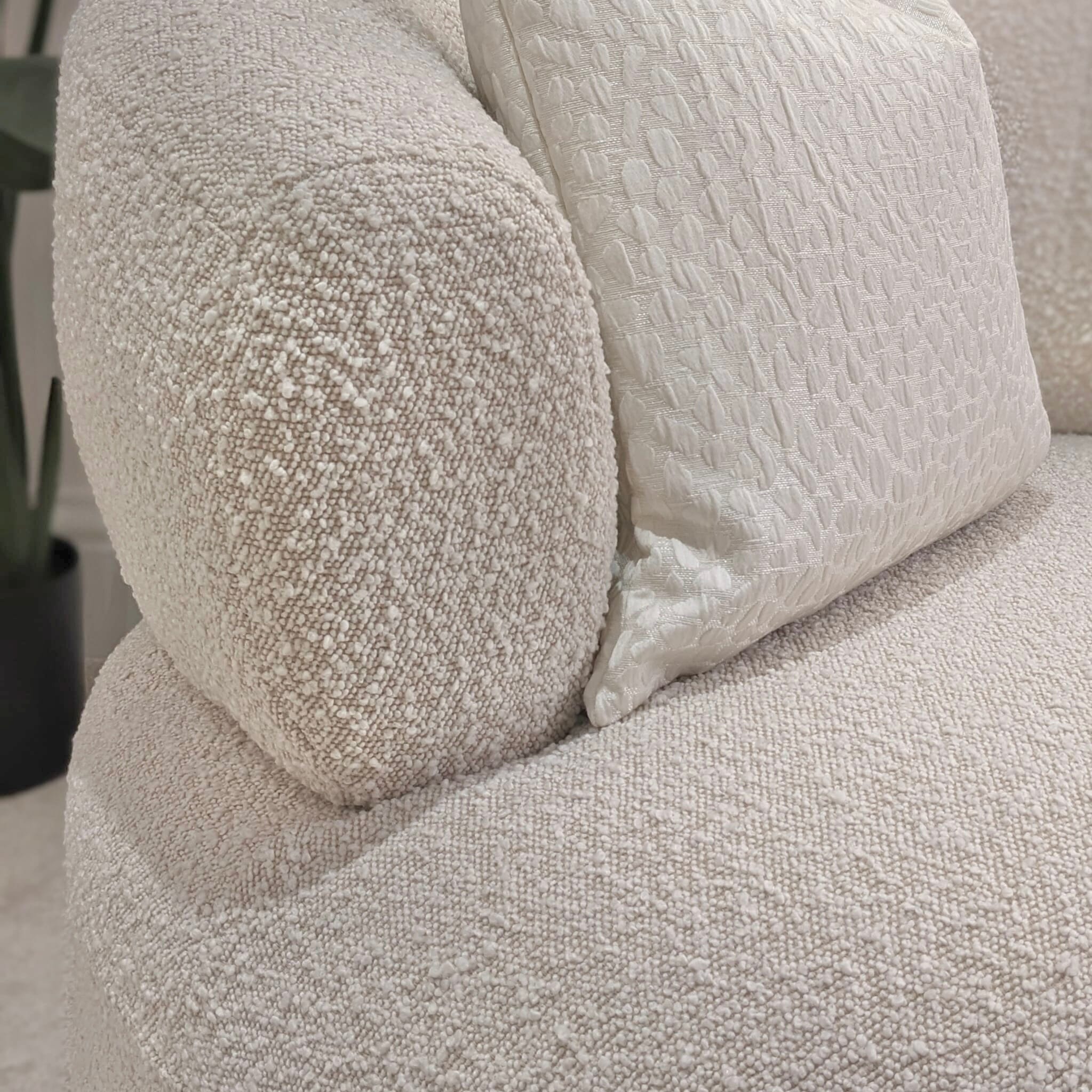 Nyra Ivory Boucle Accent Chair Chair 
