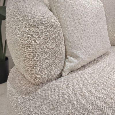 Nyra Ivory Boucle Accent Chair Chair 