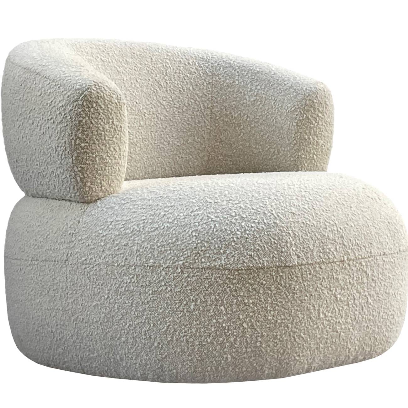 Nyra Ivory Boucle Accent Chair Chair 