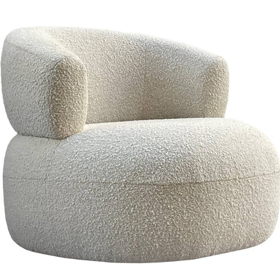 Nyra Ivory Boucle Accent Chair Chair 
