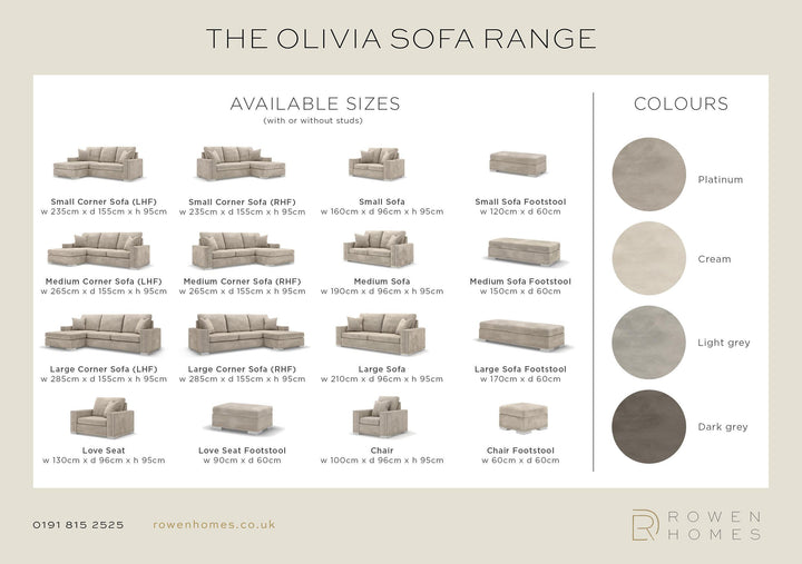Olivia Cream Luxury Sofa Fabric Sample Sofa 
