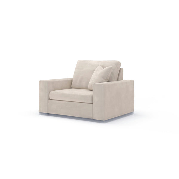 Olivia Cream Premium Love Seat with Hidden Feet MTO Sofa 