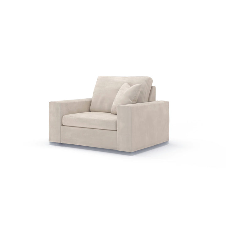 Olivia Cream Premium Love Seat with Hidden Feet MTO Sofa 