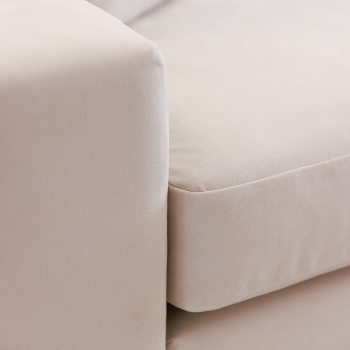 Olivia Cream Premium Small Corner Sofa with Hidden Feet MTO Sofa 
