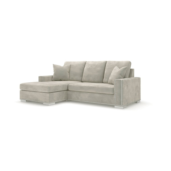 Olivia Dove Grey Luxury Small Corner Sofa 
