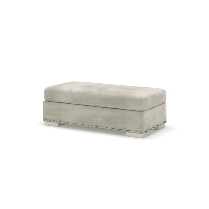 Olivia Dove Grey Luxury Small Sofa Footstool 