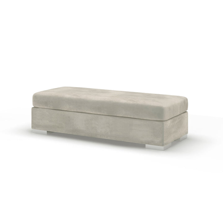 Olivia Smoke Grey Premium Medium Sofa Footstool Sofa 