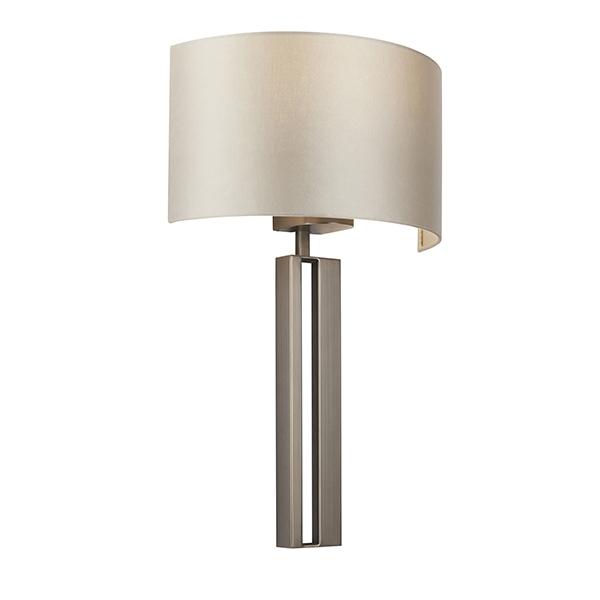 Oralie Bronze Large Wall Light with Mink Shade Lighting 