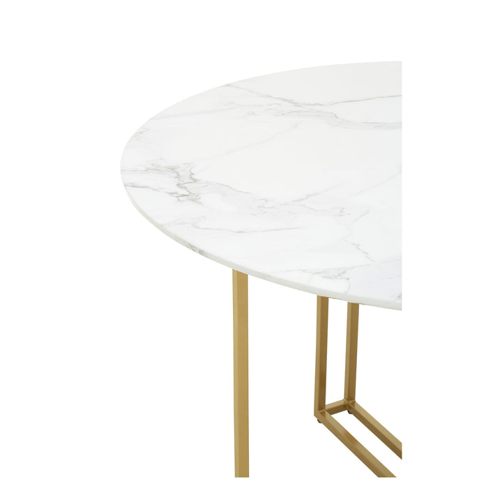 Orion Premium Marble & Gold Round Dining Table 