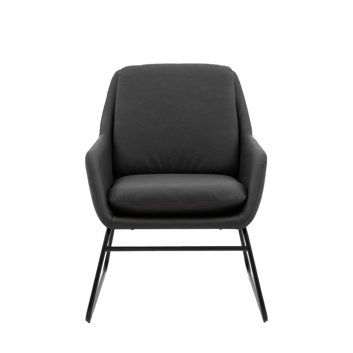 Otis Faux Leather Black Chair Chair 