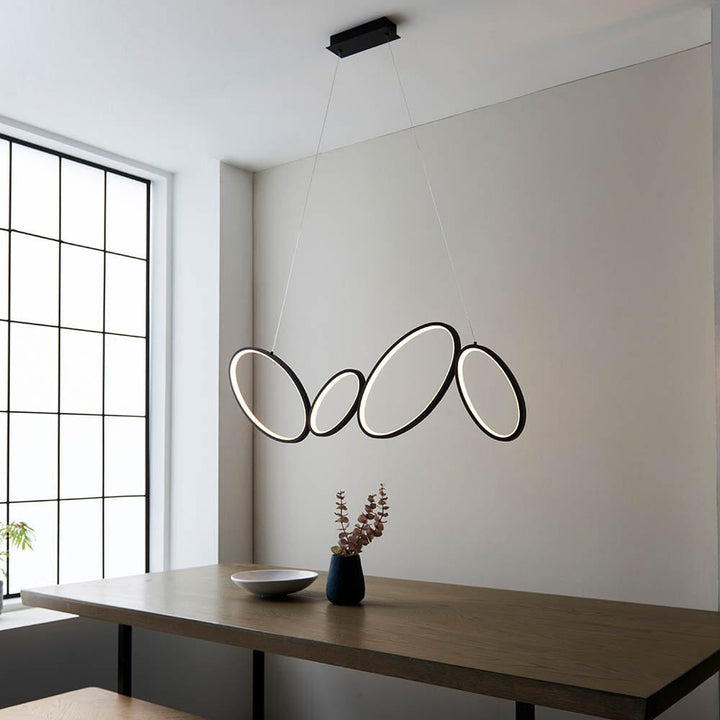 Ozias Black 4 Light LED Pendant Ceiling Light Lighting 