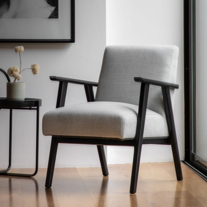 Paquin Black & Stone Armchair Chair 
