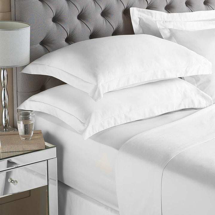 Parker White Fitted Bed Sheet Bedding 