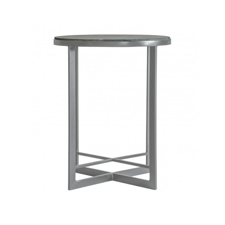 Parton Black & Silver Side Table End and Side Table 