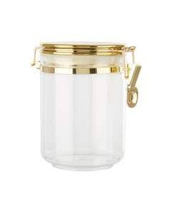 Pharaoh Gold Finish Medium Clear Acrylic Jar Kitchen 