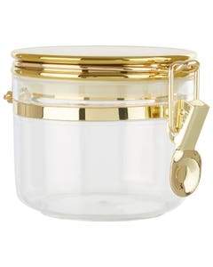 Pharaoh Gold Finish Small Clear Perspex Jar Kitchen 