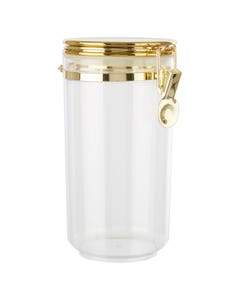 Pharaoh Large Gold Finish Clear Perspex Jar Kitchen 