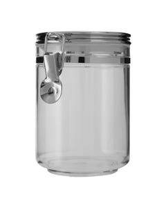 Pharaoh Silver Finish Medium Clear Perspex Jar Kitchen 