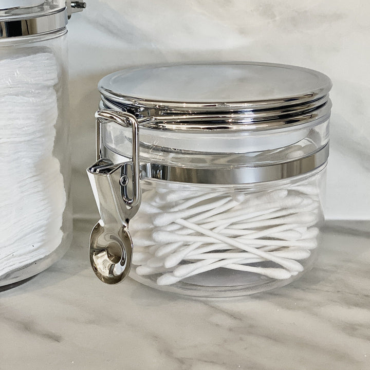 Pharaoh Silver Finish Small Clear Perspex Jar Accessories 
