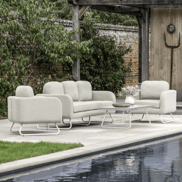 Pippard Cream 5 Seater Outdoor Lounge Set Garden 