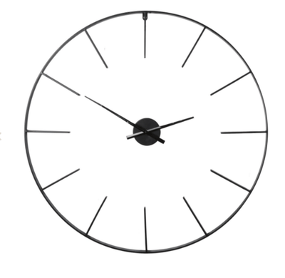 Portland Black Skeleton Wall Clock Accessories 
