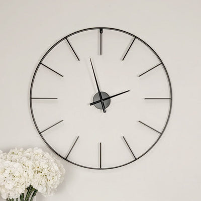 Portland Black Skeleton Wall Clock Accessories 