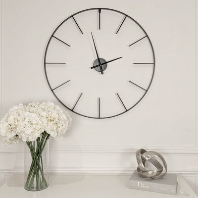 Portland Black Skeleton Wall Clock Accessories 