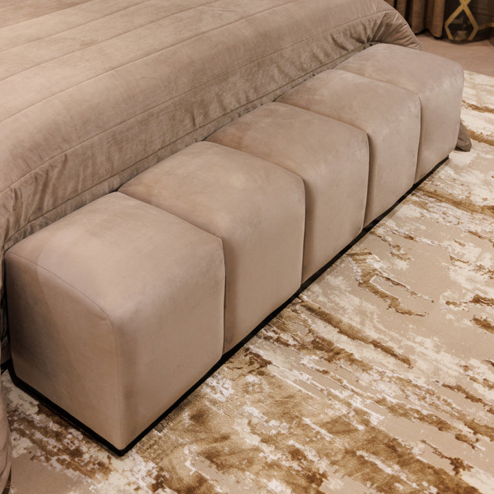 Praline Luxury Velvet Upholstered Bench MTO Bench 