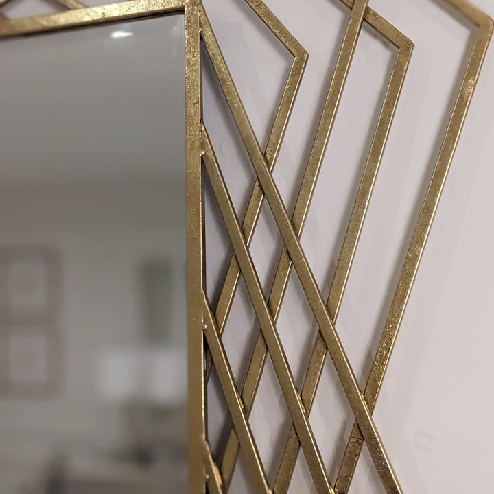 Raegan Large Rectangular Gold Mirror Accessories 