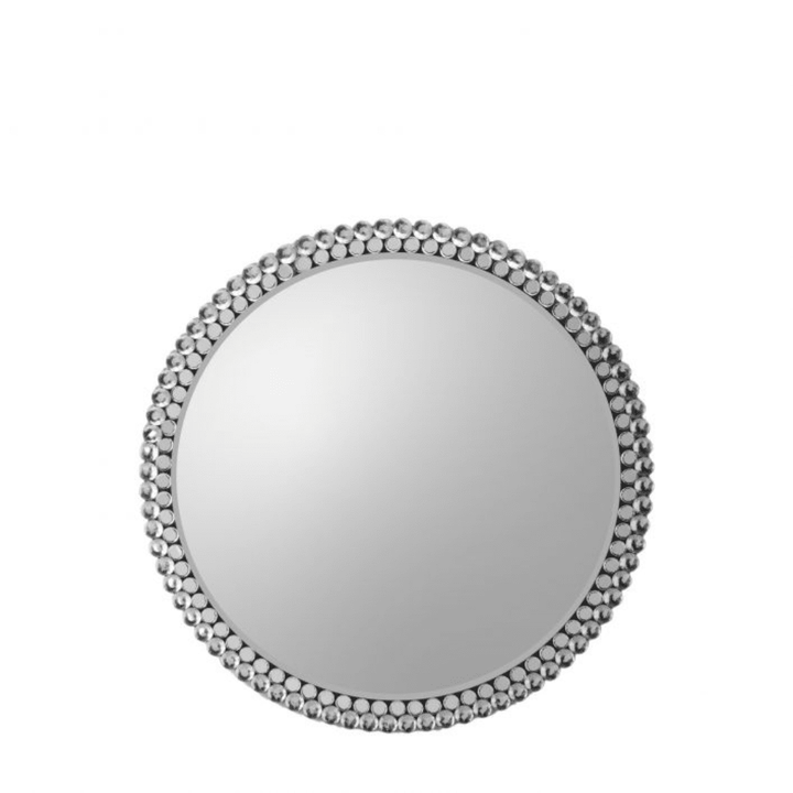 Ramlia Round Silver Beaded Mirror Mirror 