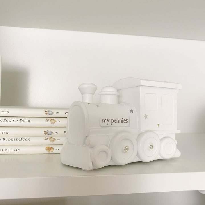 Roland White Train Money Box nursery 