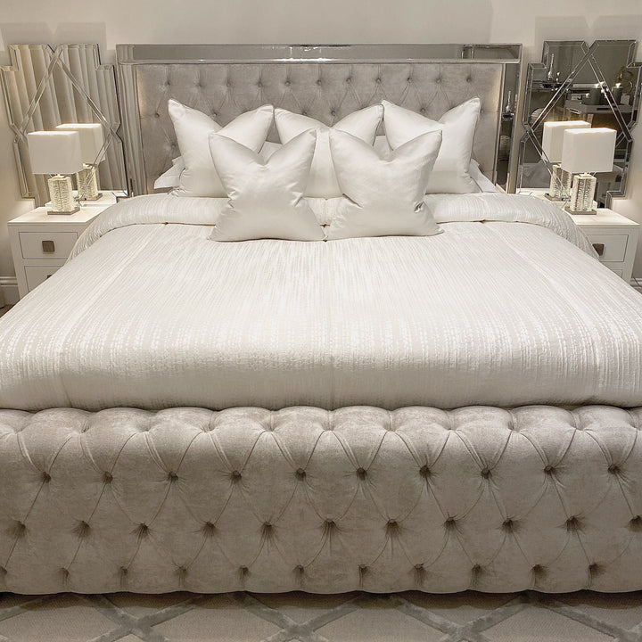 Romina Luxury Grey Fabric Sample Bed 