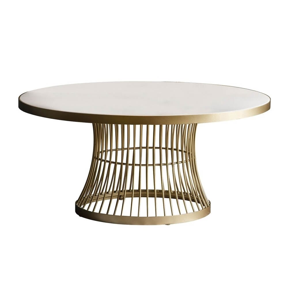 Rothbury Champagne & White Round Coffee Table Coffee Table 